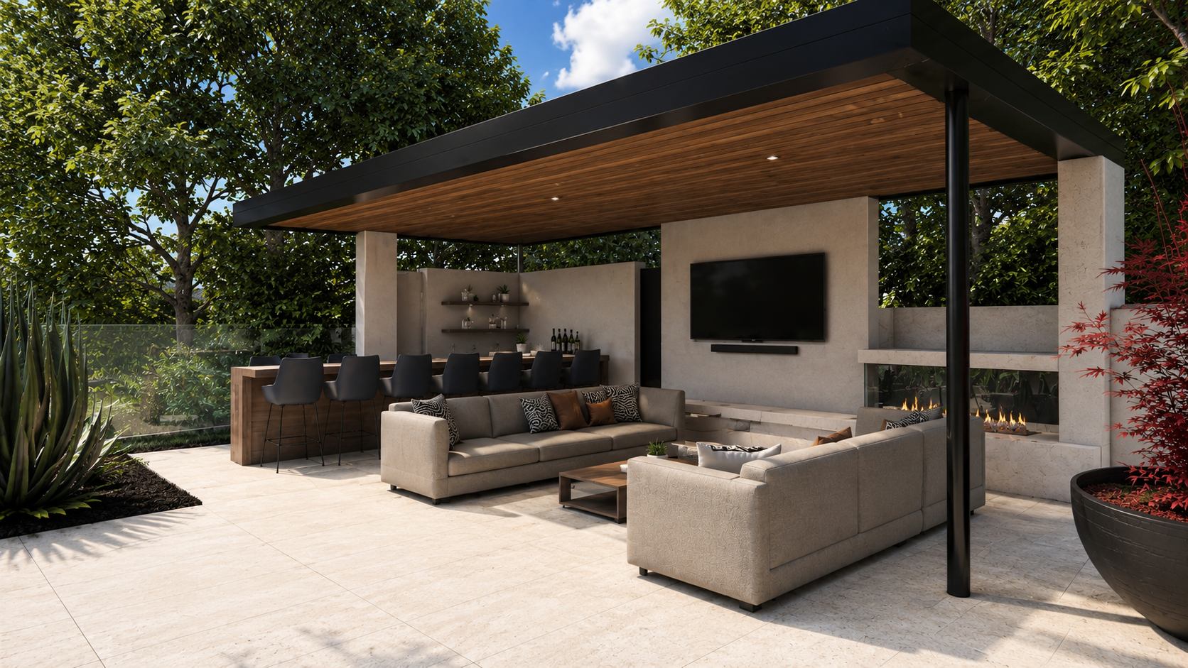 Torrey Pines outdoor lounge area
