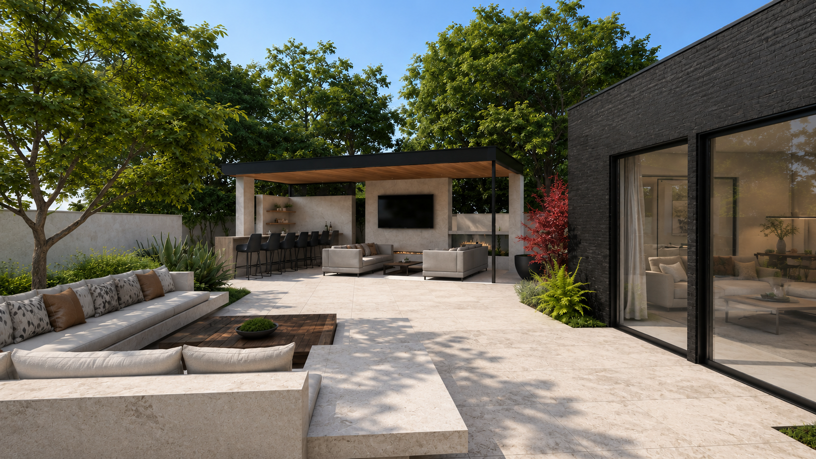 Torrey Pines overall outdoor lounge area